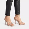 Coach Kaia Metallic High Heel Sandal-Platinu