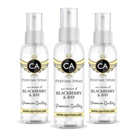CA Perfume Impression of J. Mlon Blackberry & Bay For Women & Men Replica Version Fragrance Dupes Concentrated Long Lasting Eau de Parfum Spray Refillable Atomizer Bottle 2 Fl Oz/60ml-X3