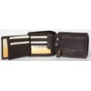 Kabana Brown Zip-Around Genuine Leather Wallet Without Logos or Markings