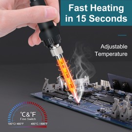 Cordless Soldering iron for Makita 18V Battery Fast Heating,Electric Digital LCD Soldering Station With USB and Type C Charge Ports,Portable Adjustable Solder iron kit for DIY,jewelry,Appliance Repair