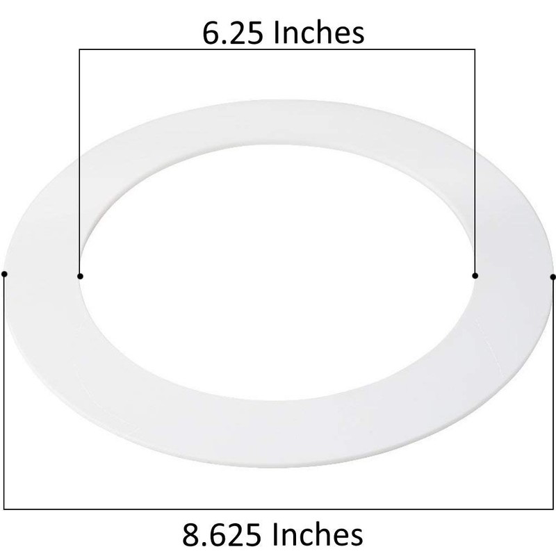 25 Pack Gloss White Goof Trim Ring for 8" Inch