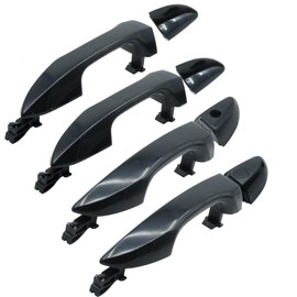 DUZFOREI 6921102902/6921202902 4 Pcs Door Handle, Replacement for Toyota Corolla 2014-2019 Front/Rear/Left Driver/Right Passenger Side Door Pull Handle, Side Door Handle Smooth Black