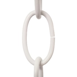 RCH Hardware CH-S56-12-WHT-3 | 10 Gauge Decorative Solid Steel Standard Link Fixture Chain | 3 Foot Increments |White Finish