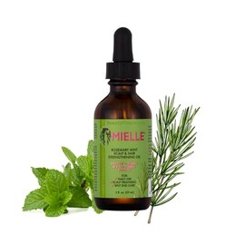 MIELLE® Rosemary Mint Scalp & Hair Strengthening Oil – Infused with Biotin for Hair Growth, Nourishes Scalp, Strengthens Hair, Reduces Split Ends, Hydrates & Adds Shine, Ideal for All Hair Types, 59ml