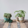 Creative Co-Op Stoneware Snail Planter, Reactive Glaze, (Each One Will