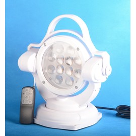FSYF 11 Inch 60w Remote Control Led Searchlight White Marine Boat Portable 360 Degrees Rotating Remote Control 9-32V Led Work Light Spot Light Led Fog Lights Offroad Lights for SUV ATV 4wd Truck Boat