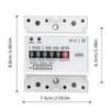 Electric Meter, Single Phase 4P LED DIN-Rail Electricity Power Consumption
