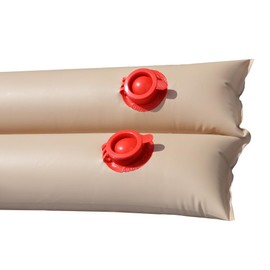 Buffalo Blizzard Tan 8-Foot Long Double Chamber Water Bags | 6 Pack | 22-Gauge Heavy-Duty Vinyl Material | Secures Winter Cover to Rectangular Swimming Pools