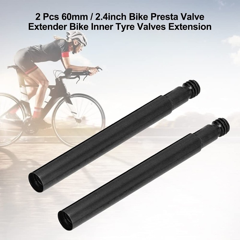 Keenso 2 x Valve Extender, 60 mm Bicycle Presta Valve
