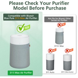 2 Pack 311i Max Replacement Filter Compatible with Blueair Blue Pure 311i Max Air Purifiers, HEPA and Activated Carbon Filter, Blue Pure F3MAX