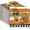 Epakh 200PCS Fall Disposable Paper Decorative Guest Napkins, Pumpkin Sunflower