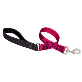 LupinePet Originals 1" Plum Blossom 2-Foot Traffic Lead/Leash for Medium and Larger Dogs