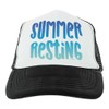 Beach Theme Hat Summer Vibes Summer Resting Trucker Hat Black