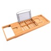 Unbranded Bamboo Extendable Bath Caddy Tray - Tub Rack, Wine
