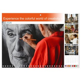 Experience the colorful world of creativity with me (Monthly Wall Calendar 2026 11.7" x 16.5" (open)), CALVENDO 14 Month Calendar