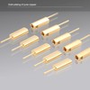 Pack of 5 M12 4-Pin D Code Female Circular Connectors,