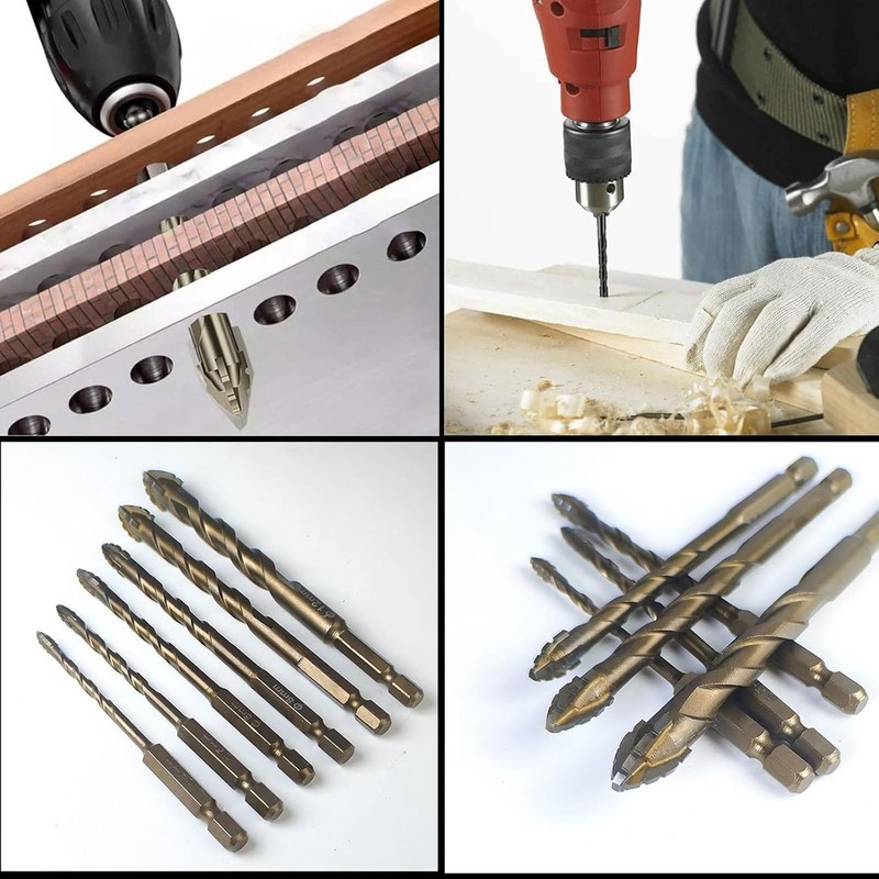 Cozy Hoome Four-Flute Serrated Eccentric Drill Bit Set - High