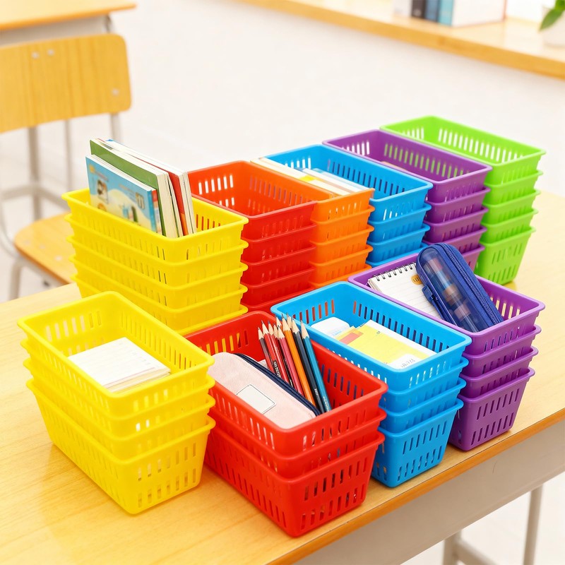 Odowalker Mini Storage Baskets Bins Colorful Pencil Containers