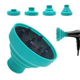 JOIYHY Diffusor für Haartrockner, Lockenstab für Haartrockner mit 4,2 – 4,8 cm Durchmesser, geeignet für alle Haartypen – Grün