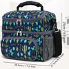 FlowFly Insulated Lunch Bag Adult Lunch Box Large Tote Double