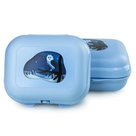 Tupperware Eco+ Winter Magic Little Twin Light Blue Winter Owl + Mini-Twin Light Blue Winter Owl (Includes Cookie Cutter Light Blue)