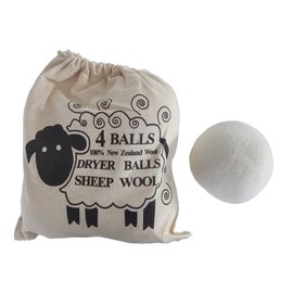 Provance Tumble Dryer Balls - Set of 4 100% New Zealand Sheep's Wool, XXL Ecological Dryer Balls Down - With Storage Bag
