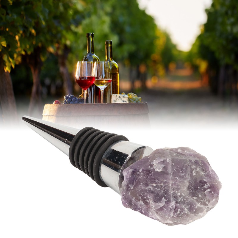 Gemstone Wine Saver Crystal Stone Decorative Practical Reusable Compact Wine