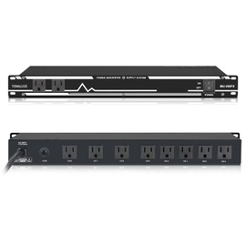 TONALUXE Power Conditioner for Audio Equipment, 10 Outlets 30A Rack Mount Audio Digital Pro Power Supply Controller Regulator for Home Theater Sound System Stage Studio (MU-208FX)