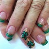 Green Clover Press on Nails Short Square St. Patrick's Day