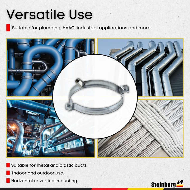 Steinberg14 - Ducting Clamp 125mm / 5'' - Galvanized Steel