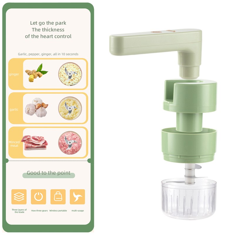 6 In1 Garlic Beater Wireless Garlic Masher Multifunctional Mini Handheld