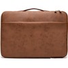 Kinmac 360° Protective Water Resistant Laptop Sleeve case Bag with Handle (Coffee PU, 12.5 inch-13.3 inch)