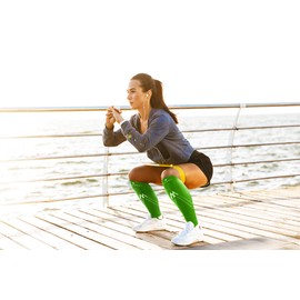 BLACKROX Compression Stockings Sports Astropreform Compression Socks Comparison Winner Sports Compression Socks Running Socks Football Women Men Long Compression Socks, Green