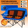 Ustovian Outdoor Winter Folding Camping Chair Portable Heated Double-seater Folding