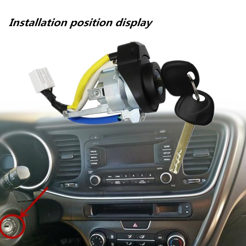 Priprilod Ignition Switch Door Lock Cylinder with Keys Compatible with
