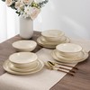 AmorArc Ceramic Dinnerware Sets,Handmade Reactive Glaze Stoneware Plates and Bowls