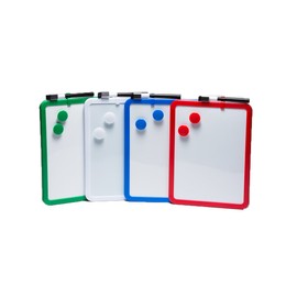 Charles Leonard Framed Magnetic Dry Erase Board Combo Pack, Includes ONE, 8.5 x 11 Inch Whiteboard, Attached Marker with Eraser and 2 Magnets, Color May Vary (35200)