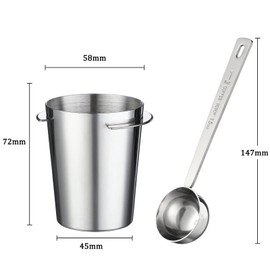 58mm Dosing Cup Stainless Steel Coffee Dosing Cup Fits 58mm Portafilters Espresso Dosing Cup Espresso Tamper Machine Tools
