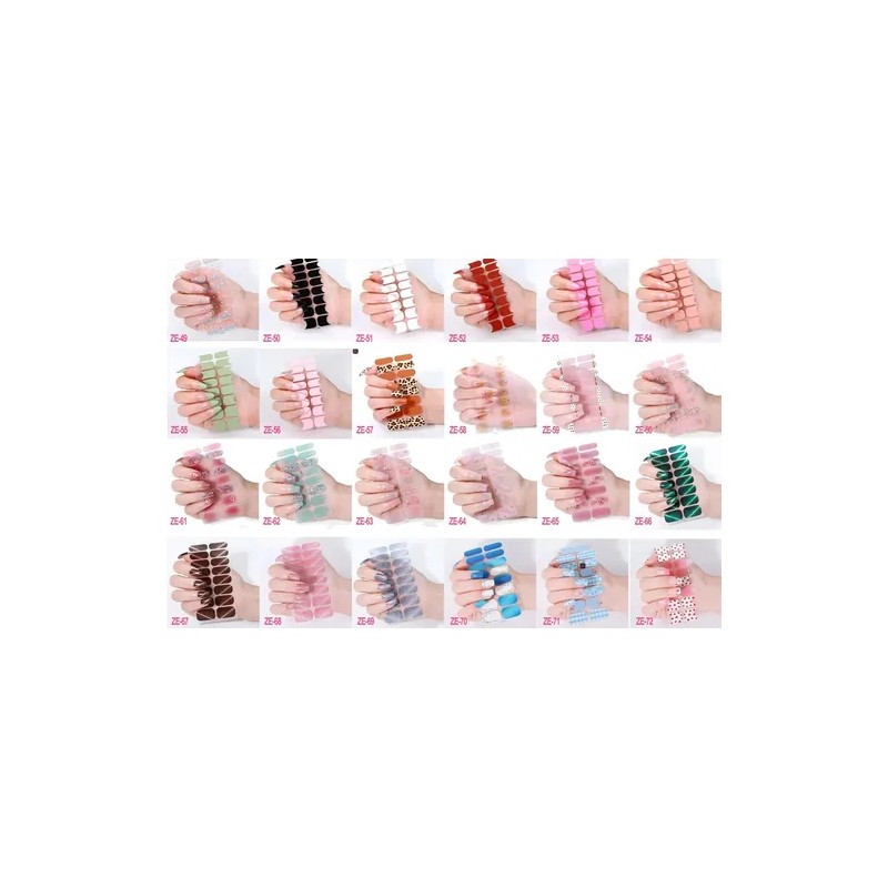 Gel Nails Stickers Pegatinas Para Uñas Múltiples Estilos A