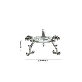 20Pcs Silver Crystal Ball Stand for Displaying Crystal Glass and Natural Rocks, Easter Egg, Shell, Sphere Display Holder, for 40mm-80mm Sphere or Stone