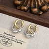 Watforsh Gold and Silver Hoop Earrings for Women Two Tone