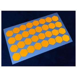 Veloviz Reflective Hexagon Wheel Rim Vinyl Cargo Bike Motorcycle Stickers Decals - Yellow