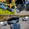 DREAMIZER 1 inch Motorcycle Grips Chrome Universal Motorcycle Handlebar Grips