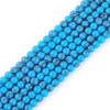 GEM-Inside Natural 2mm Blue Turquoise Round Gemstone Semi Precious Loose