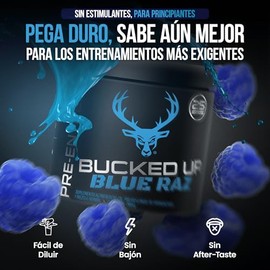 Bucked Up Pre Entreno Pre Workout | Beta Alanina, Citrulina y Cafeina Anhidra Microencapsulada | Entrenamientos, Energía, Desempeño y Vascularidad Más