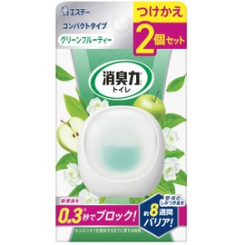 Shoshu-Riki Toilet, Compact, For Toilets, Green Fruity, Set of 2, Deodorizer, Air Freshener, Putting
