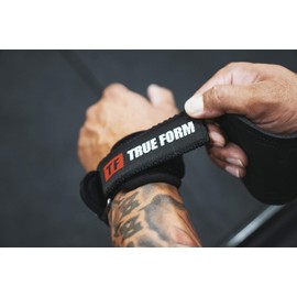 True Form Grips- (Red, Small) Weightlifting Workout Gear Alternative Power Lifting Hook Deadlift Glove Padded Wrist Wrap Support Dumbell Bodybuilding Weight Crossfit Pull Up Slip Kettlebell