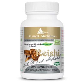 Reishi Dr. Michalzik - Also called Ling Zhi [Mushroom of Immortality] - Recommended Daily Dose of Reishi Natural Extract [1000 mg] - No Additives - From BIOTIKON®