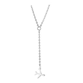 CrownOfRibbons Silver Plane Necklace, Aeroplane Jewellery, Travel Gift for Her