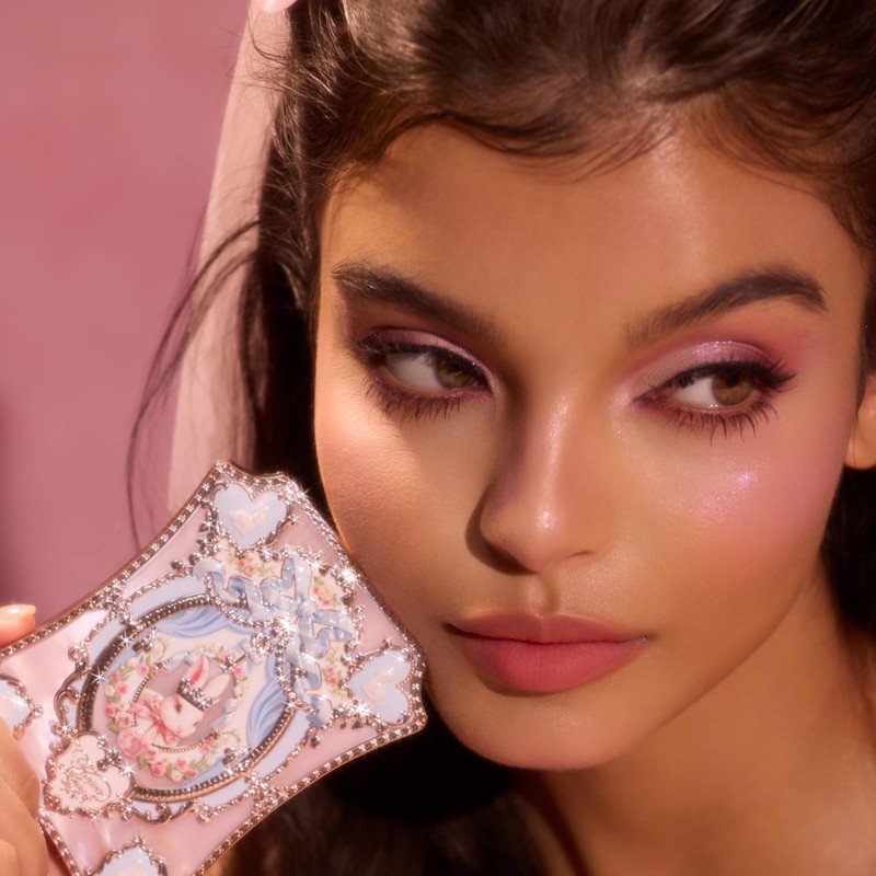Flower Knows Bunny Garden 6-Color Makeup Palette, Berry Pink